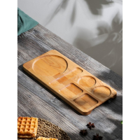 Поднос-подставка Adelica &laquo;Чайная станция&raquo;, на 2 персоны, с потайными ручками, 40&times;18&times;1,8 см, берёза