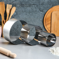 Набор форм для выпечки и выкладки «Круг», d-20, h-10 см, 3 шт Набор форм для выпечки и выкладки «Круг», d-20, h-10 см, 3 шт