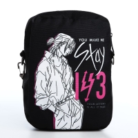 Сумка молодёжная на молнии, цвет чёрный Сумка молодёжная на молнии, цвет чёрный