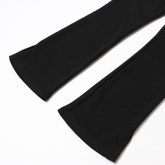 Брюки детские с разрезами KAFTAN, р. 36 (134-140 см), чёрный