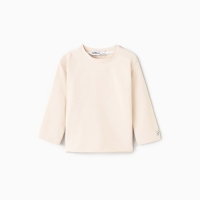 Футболка детская с дл.рукавом KAFTAN, р. 32 (110-116 см), бежевый Футболка детская с дл.рукавом KAFTAN, р. 32 (110-116 см), бежевый