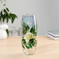 Ваза FLORA 'Белая роза' (дымка) d-8см 11,5х26 см МИКС Ваза FLORA 'Белая роза' (дымка) d-8см 11,5х26 см МИКС