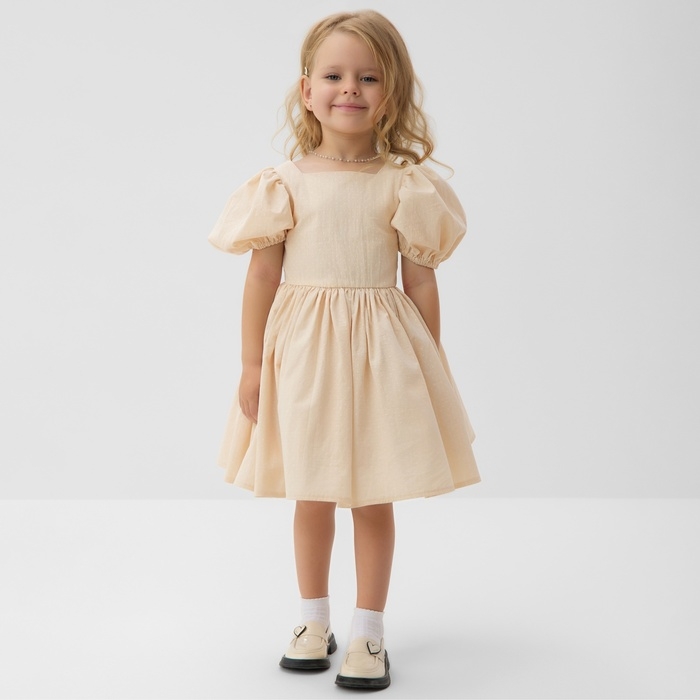 Платье нарядное детское MINAKU: PartyDress, цвет молочный, рост 104 см Платье нарядное детское MINAKU: PartyDress, цвет молочный, рост 104 см