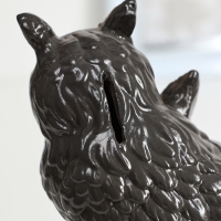Копилка "Сова на книге" серый бронза, 21см Копилка "Сова на книге" серый бронза, 21см