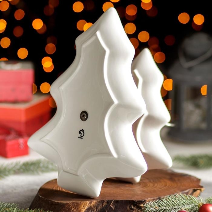 Блюдо фарфоровое 2-х ярусное Доляна «Новый год. Пряничное волшебство», верхний ярус 21×17×2,2 см, нижний ярус 29×24×26 см Блюдо фарфоровое 2-х ярусное Доляна «Новый год. Пряничное волшебство», верхний ярус 21×17×2,2 см, нижний ярус 29×24×26 см