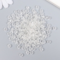 Бусины для творчества пластик "Кристалл с гранями прозрачный" набор 20 гр 0,4х0,6х0,6 см