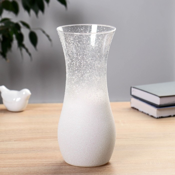 Ваза Ваза "Иней" белый h=25,5см d=10,5см, v=1.5л