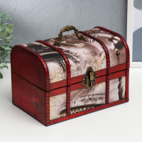 Шкатулка дерево состаренная "Цветы и города" сундучок МИКС 15х22х15,5 см Шкатулка дерево состаренная "Цветы и города" сундучок МИКС 15х22х15,5 см