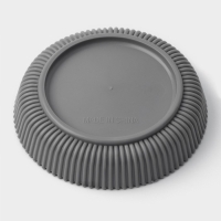 Горшок для цветов с поддоном, 12&times;11,5 см, цвет серый