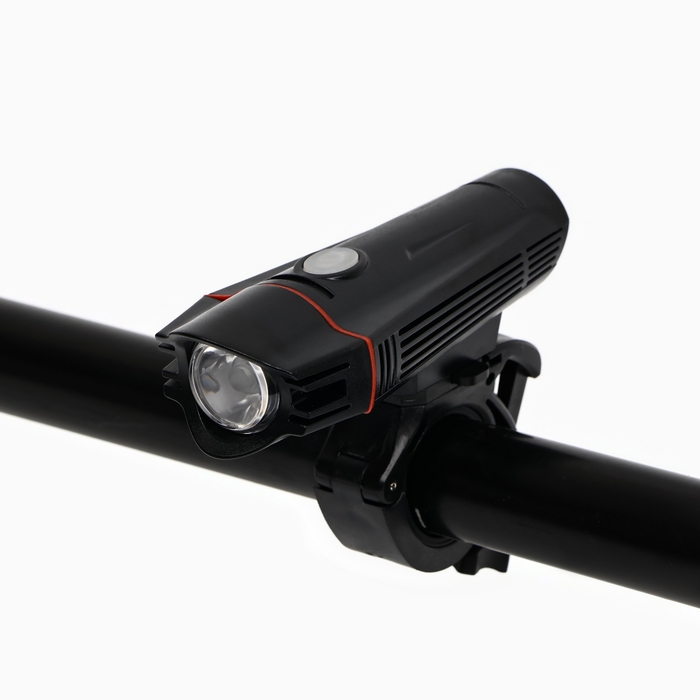 Фонарь велосипедный передний аккумуляторный, водонепроницаемый, 1 диод, 4 режима, красный Фонарь велосипедный передний аккумуляторный, водонепроницаемый, 1 диод, 4 режима, красный