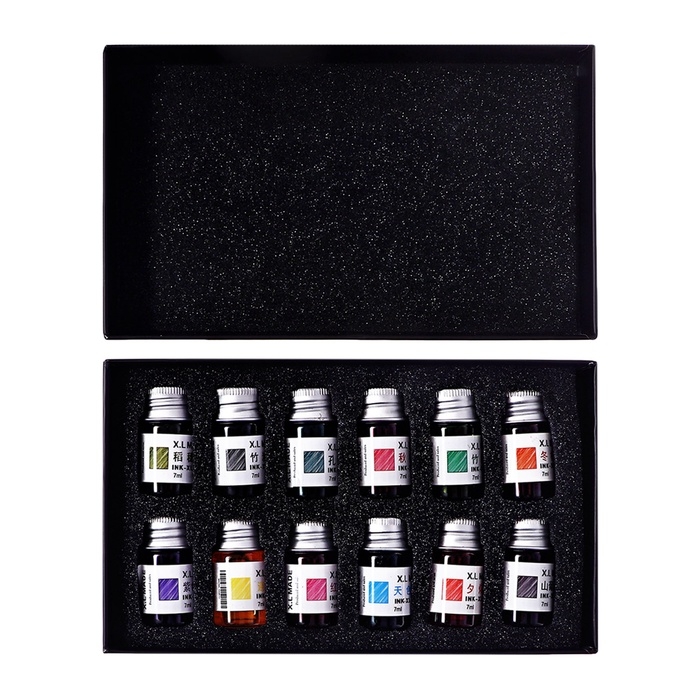 Набор чернил для рисования, 12 штук/12 цветов, 7 мл Набор чернил для рисования, 12 штук/12 цветов, 7 мл