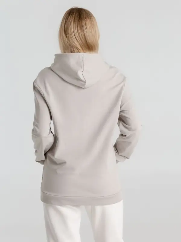 Толстовка с капюшоном унисекс Hoodie, дымчато-серая, размер XS