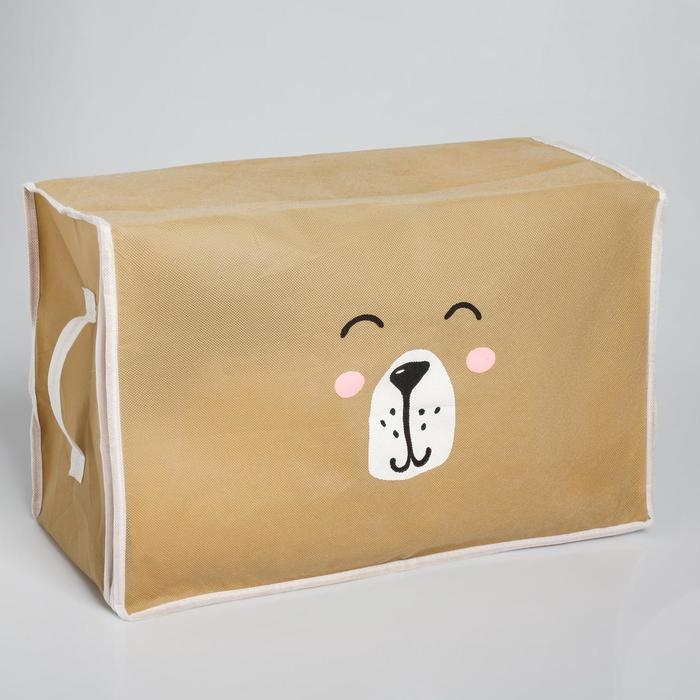 Органайзер для хранения белья, кофр с pvc-окном &laquo;Медведь&raquo;, 43 х 28,5 х 20 см.