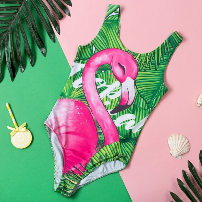 Купальник KAFTAN Купальник KAFTAN "Tropical", рост 110-116 (32) , зелёный