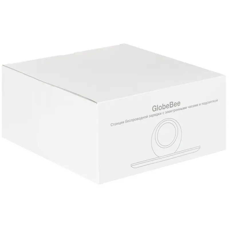 Станция беспроводной зарядки с часами и подсветкой GlobeBee, белая