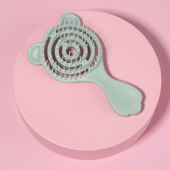 Расчёска массажная, вентилируемая, 13,5 × 7,5 см, цвет зелёный Расчёска массажная, вентилируемая, 13,5 × 7,5 см, цвет зелёный