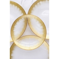 Тарелка стеклянная &laquo;Бурлеск&raquo;, d=27 см, цвет золотой