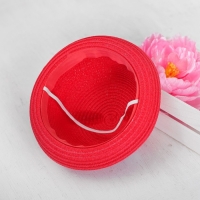 Панама детская соломенна для девочки &laquo;Кошечка&raquo;, с ушками, р-р 52-54, 2-6 лет