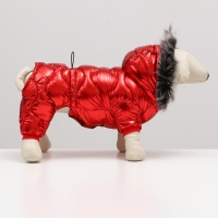 Комбинезон "Девочка" с утяжкой, размер 12 (ДС 28 см, ОГ 38 см, ОШ 27 см), красный