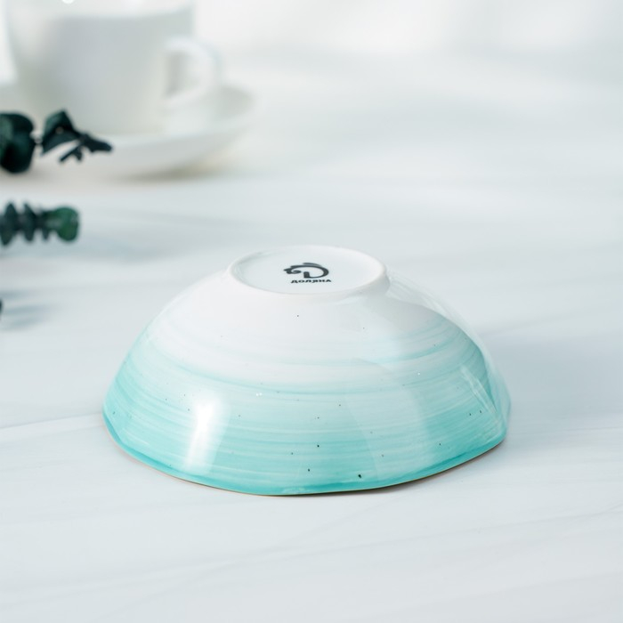 Салатник фарфоровый Доляна «Млечный путь», 400 мл, d=13,5 см, цвет бирюзовый Салатник фарфоровый Доляна «Млечный путь», 400 мл, d=13,5 см, цвет бирюзовый