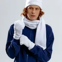 Варежки Fleecy, белые Варежки Fleecy, белые