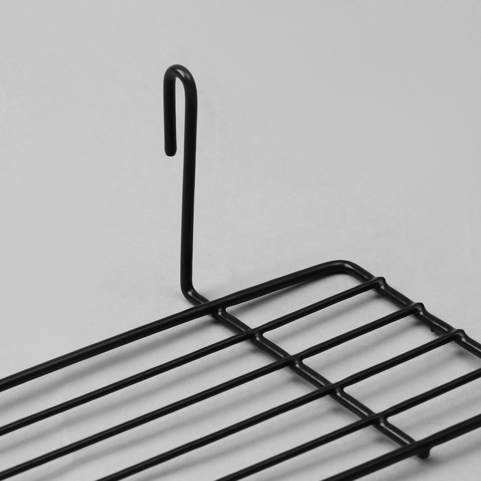 Полка на сетку, 25&times;10,5&times;8 см, цвет чёрный