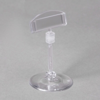 Ценникодержатель на круглой подставке, пластик, ножка 5 см, 5×5×9 см, цвет прозрачный Ценникодержатель на круглой подставке, пластик, ножка 5 см, 5×5×9 см, цвет прозрачный