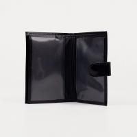 Обложка для автодокументов и паспорта на кнопке, отдел для купюр, 5 карманов для карт, цвет чёрный Обложка для автодокументов и паспорта на кнопке, отдел для купюр, 5 карманов для карт, цвет чёрный