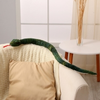 Мягкая игрушка &laquo;Змея&raquo;, зелёная с белым животиком, 95 см