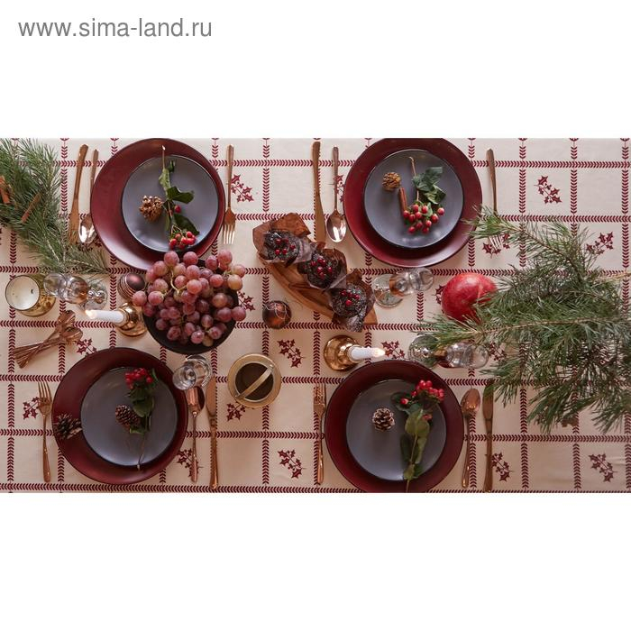 Скатерть "Доляна" Merry Christmas 146х110+/- 3см, 100%хл, рогожка 164 г/м2