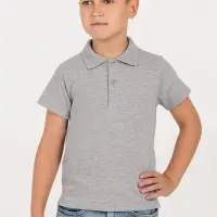 Рубашка поло детская Virma Kids серый меланж, 10 лет