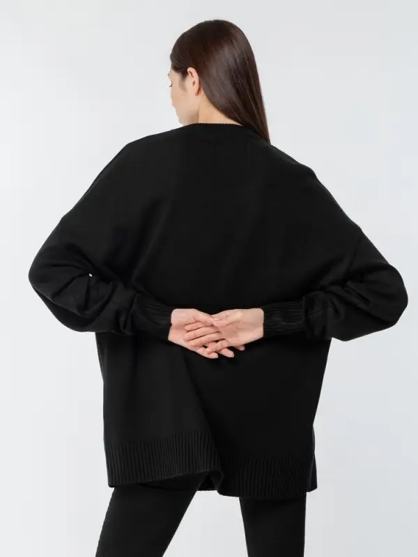 Джемпер оверсайз унисекс Stated в сумке, черный, размер L/XL Джемпер оверсайз унисекс Stated в сумке, черный, размер L/XL