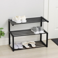 Обувница 3-х ярусная«Шестёрка», 59×31×46 см, цвет чёрный Обувница 3-х ярусная«Шестёрка», 59×31×46 см, цвет чёрный