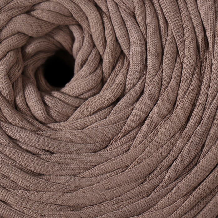 Трикотажная пряжа вторичная 90% хлопок,10% п/э, 100м/450&plusmn;50 гр (кофе с молоком) МИКС