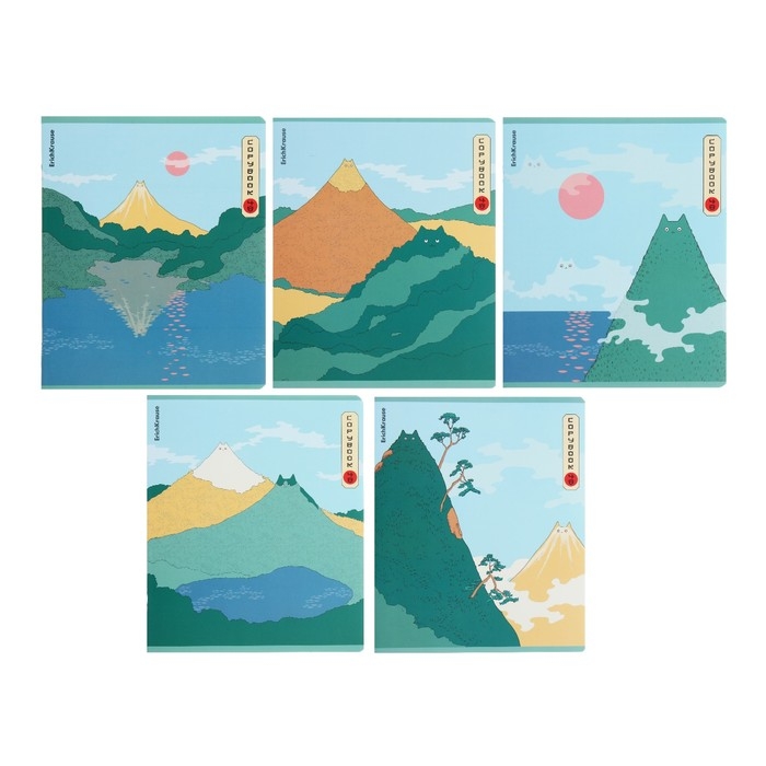 Тетрадь 48 листов в клетку ErichKrause Тетрадь 48 листов в клетку ErichKrause "Найди кота", матовая ламинация, обложка мелованный картон, блок офсет, микс