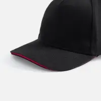 Бейсболка Long Beach, черная с красным