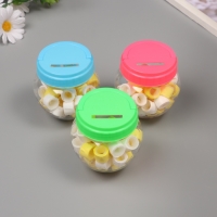 Клейкая лента пластик в банке "Белый и лимонный" н-р 40 шт 1,2 см, дл. 0,9 м 7х7х9 см Клейкая лента пластик в банке "Белый и лимонный" н-р 40 шт 1,2 см, дл. 0,9 м 7х7х9 см