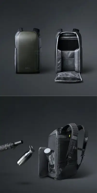 Рюкзак FlipPack, черный с зеленым Рюкзак FlipPack, черный с зеленым