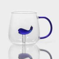 Кружка стеклянная с фигуркой на дне «Серен. Кит», 350 мл Кружка стеклянная с фигуркой на дне «Серен. Кит», 350 мл