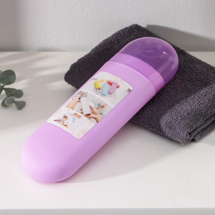 Футляр для зубной щётки и пасты, 20&times;6,5&times;3 см, цвет МИКС