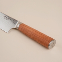 Нож кухонный SL Home «Оливия», шеф, лезвие 20,32 см, дамасская сталь, цвет коричневый Нож кухонный SL Home «Оливия», шеф, лезвие 20,32 см, дамасская сталь, цвет коричневый