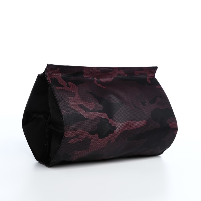 Косметичка дорожная, 4 отдела на молниях, цвет розовый/чёрный Косметичка дорожная, 4 отдела на молниях, цвет розовый/чёрный