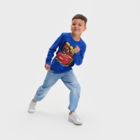 Футболка с длинным рукавом "Тачки", Disney, рост 122-128, синий