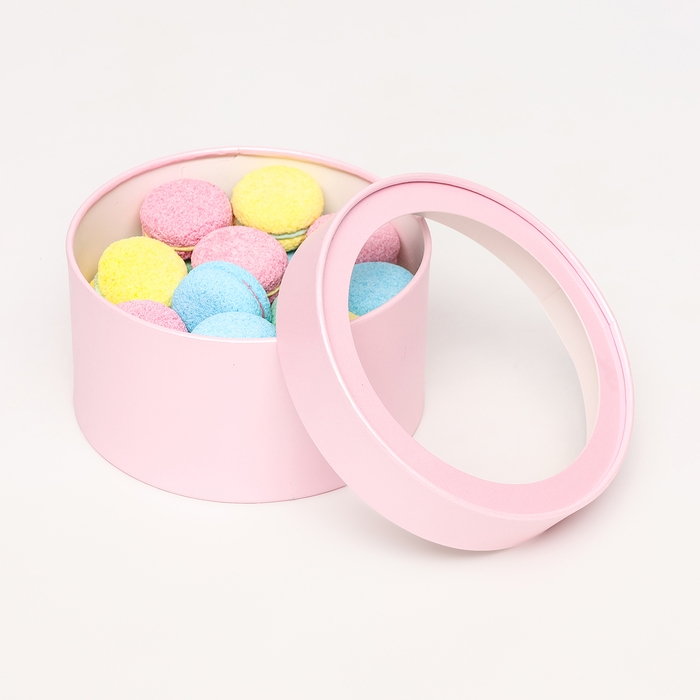 Подарочная коробка Подарочная коробка "Нежность", розовый перламутр, завальцованная с оконом, 18 х 10 см