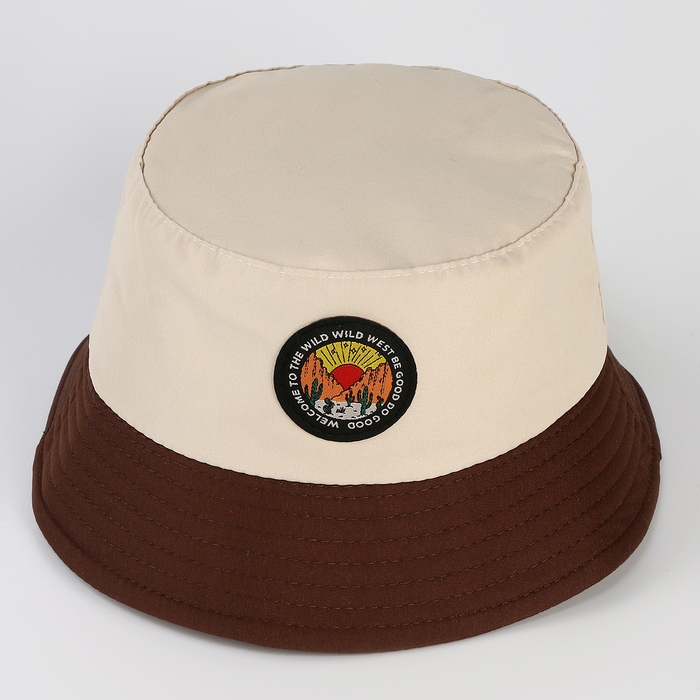 Панама детская для мальчика &laquo;Дикий мир&raquo;, цвет бежевый, р-р 54