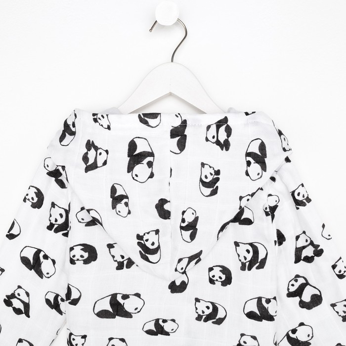 Халат детский муслиновый LoveLife &laquo;Панды&raquo; (3 года, рост 98-104 см) 100% хлопок, 235 гр/м2