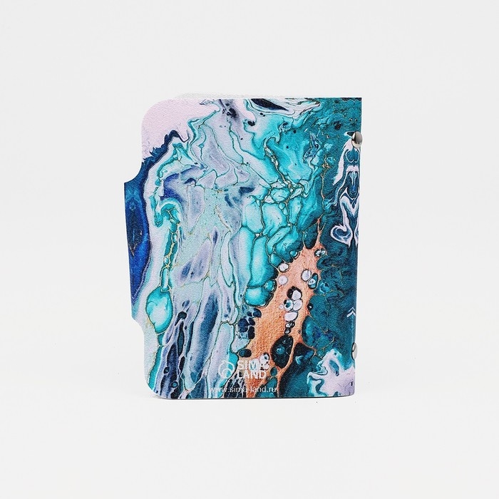 Визитница на кнопке, 24 карты, цвет изумрудный Визитница на кнопке, 24 карты, цвет изумрудный