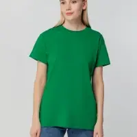 Футболка унисекс T-bolka 140, темно-зеленая, размер S
