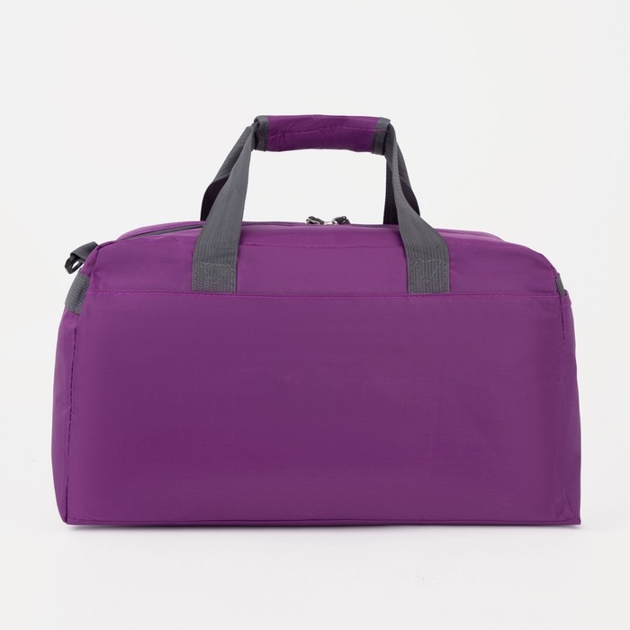 Сумка спортивная на молнии, 2 наружных кармана, средний размер, цвет сиреневый Сумка спортивная на молнии, 2 наружных кармана, средний размер, цвет сиреневый