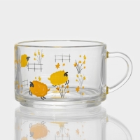 Набор кружек стеклянных «Весна», 2 предмета: 420 мл Набор кружек стеклянных «Весна», 2 предмета: 420 мл